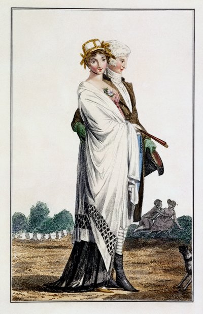 Vestido de paseo de tarde para damas, 1789 de Louis Marie Lante